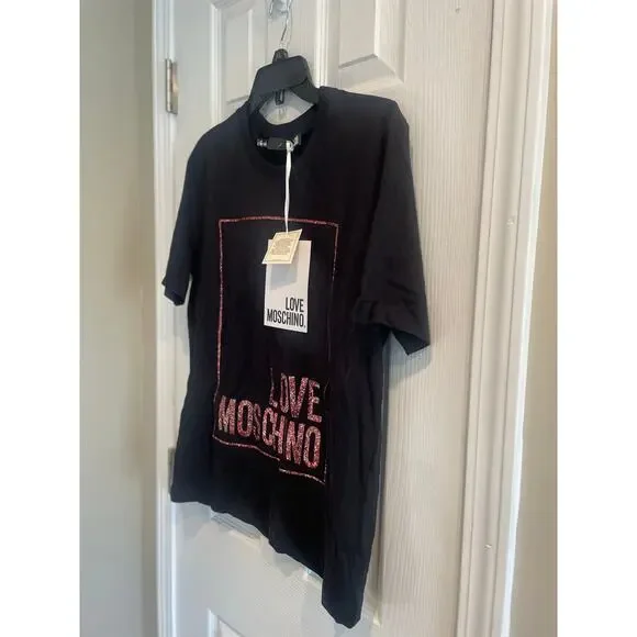 Love Moschino Black Short SleevedTee, A73
